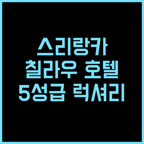 Carolina Beach Resort & Spa 추천 후기 5성급 럭셔리! 스리랑카 칠라우 여행은 여기서 시작 스리랑카여행 칠라우호텔 럭셔리휴가