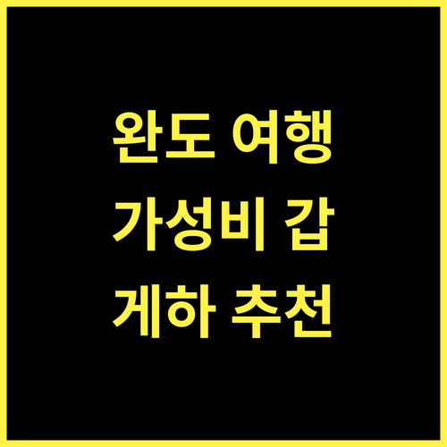 완도 여행 완벽 가이드 완도네시아 게스트하우스 추천! 가성비 최고!