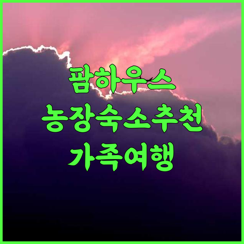 팜하우스 치마라가스 추천 후기 가루트 농장형 숙소의 매력 가루트숙소 농장체험 가족여행